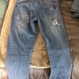 Roxy mid rise skinny ripped jeans